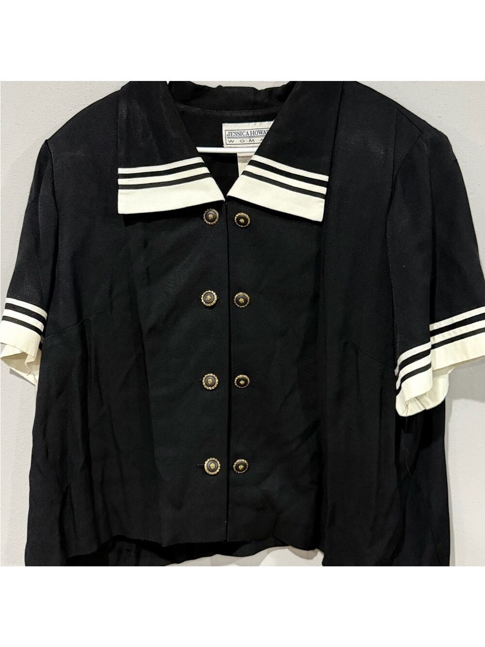 VINTAGE Jessica Howard Sailor Chic 2-Piece Pant Set Size 22